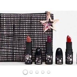 New sold out LE MAC Lucky Stars 3 Lipstick Kit & Cosmetic Bag - collectors item!
